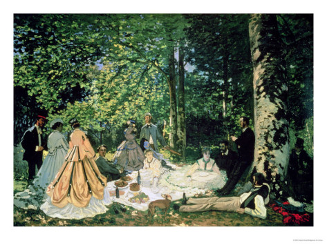 Le Dejeuner Sur L Herbe-Claude Monet Painting